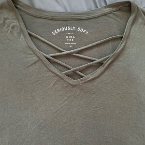 Aeropostale Seriously Soft Olive Tee